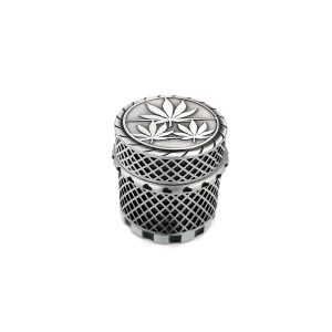 dav Embossed Canna Leaf Metal Grinder