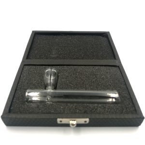 dav glass pipe with wooden case
